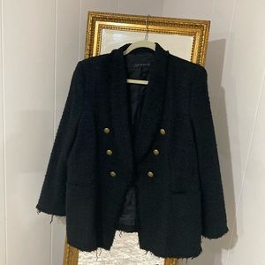 Black Tweed Zara Blazer - XL